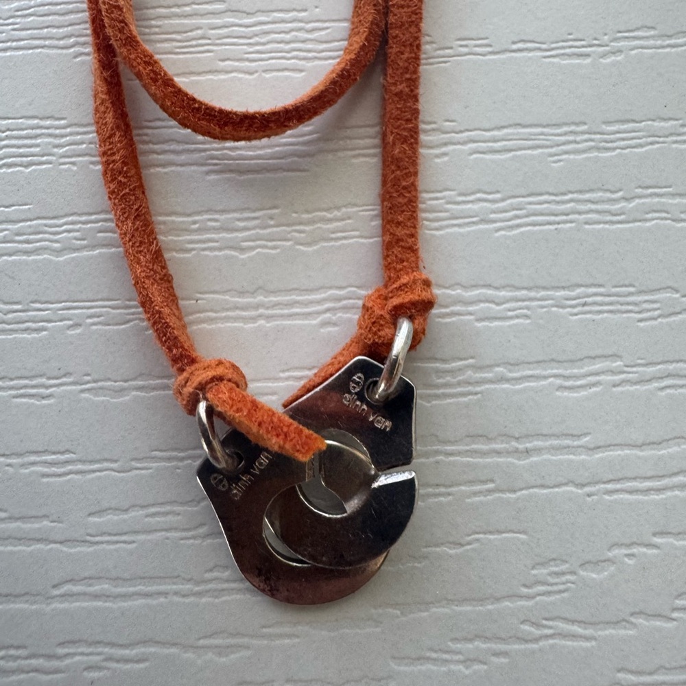 dinh van Charm Necklace on Suede Cord